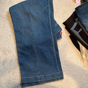 SPANX Women's Denim Wide Leg Jeans